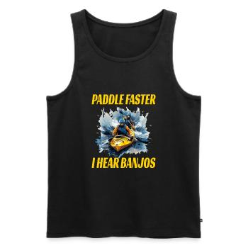 Paddle Faster I Hear Banjos - Männer Premium Bio Tank Top - Schwarz - Vorne - Michal (187cm)