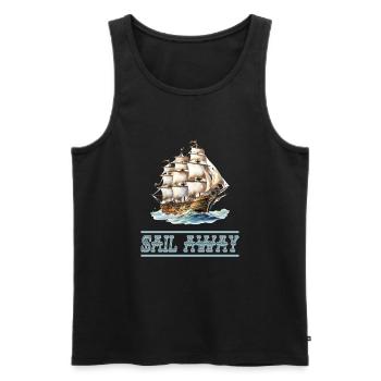 Papierschiff Papierboot Papierschiffchen - Männer Premium Bio Tank Top - Schwarz - Vorne - AI Model Male 178 light (178cm)