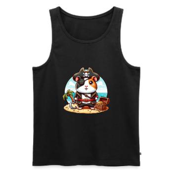 Pirate Guinea Pig Treasure Island Adventurer - Männer Premium Bio Tank Top - Schwarz - Vorne - Michal (187cm)