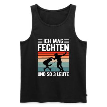 Fencing Funny Fencer Saying - Men's Premium Organic Tank Top - black - Front - Michal (187cm)