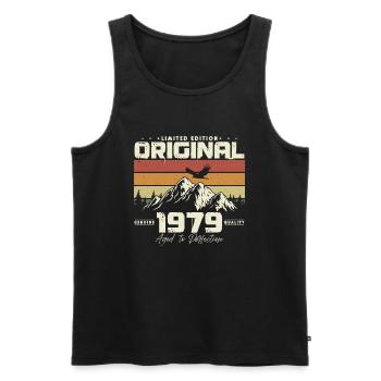 1979 né anniversaire Vintage cadeau Vintage - Débardeur bio Premium Homme - noir - Devant - Michal (187cm)