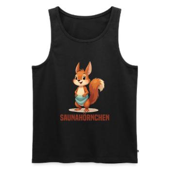 Sauna Sauna Master Saying Saunagoer Women - Men's Premium Organic Tank Top - black - Front - Michal (187cm)