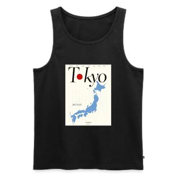 Japon Tokyo Kawaii Anime Japonais Amateurs de manga - Débardeur bio Premium Homme - noir - Devant - Michal (187cm)