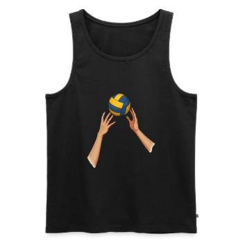 Volleyball Volleyball de plage Volleyball Cadeau pour joueur de volleyball - Débardeur bio Premium Homme - noir - Devant - AI Model Male 178 light (178cm)