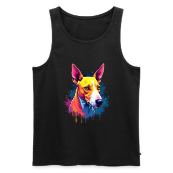 Bull Terrier Bullterrier Hund Hundeliebhaber - Männer Premium Bio Tank Top - Schwarz - Vorne - AI Model Male 178 light (178cm)