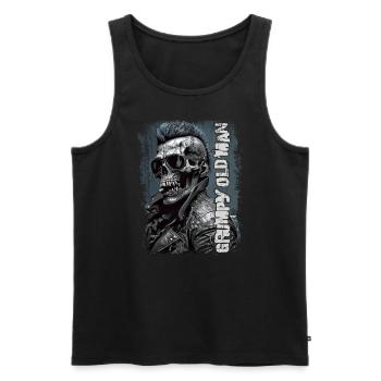 Grumpy old man - Männer Premium Bio Tank Top - Schwarz - Vorne - AI Model Male 178 light (178cm)