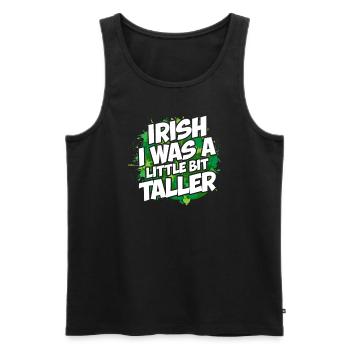Irlandais J’étais un peu plus grand Saint Paddy - Débardeur bio Premium Homme - noir - Devant - Michal (187cm)