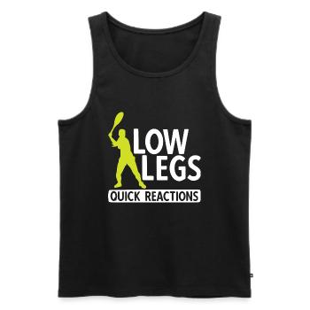 Tennisplatz Spruch Für Tennis - Männer Premium Bio Tank Top - Schwarz - Vorne - AI Model Male 178 light (178cm)