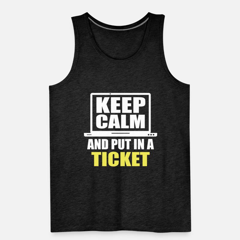 Lustiger Computer Technischer Support Tech Helpdes Männer Premium Bio Tank Top