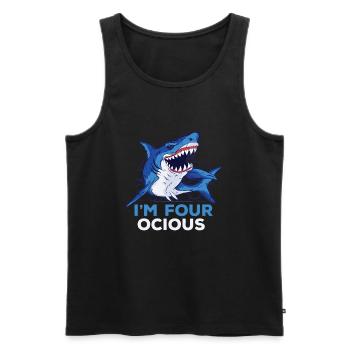 Hai Boys Kids 4th Bday - Men's Premium Organic Tank Top - black - Front - Michal (187cm)