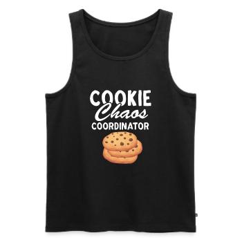Citation drôle Cookie Chaos Coordinator - Cookie - Débardeur bio Premium Homme - noir - Devant - Michal (187cm)