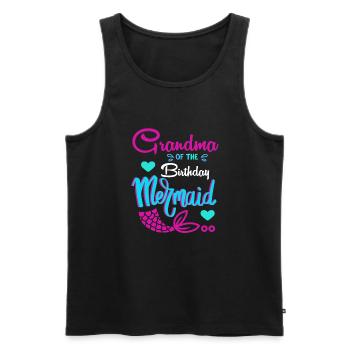 Lustige Oma der Bday Mermaid Oma - Männer Premium Bio Tank Top - Schwarz - Vorne - Michal (187cm)