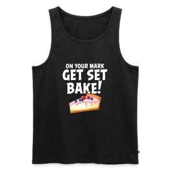 British Backshow Back Tees - Männer Premium Bio Tank Top - Schwarz - Vorne - AI Model Male 178 light (178cm)