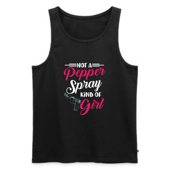 No pepper spray type of girl funny weapons - Men's Premium Organic Tank Top - black - Front - AI Model Male 178 light (178cm)