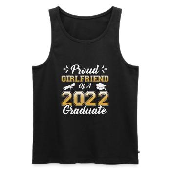 Proud girlfriend of a 2022 graduate for the Fami - Men's Premium Organic Tank Top - black - Front - Michal (187cm)