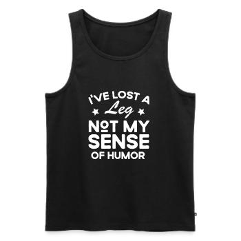 I lost a leg, the funny amputee - Men's Premium Organic Tank Top - black - Front - Michal (187cm)