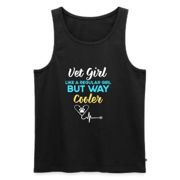 Funny Veterinarians -Veterinary Technician Women Girls - Men's Premium Organic Tank Top - black - Front - Michal (187cm)