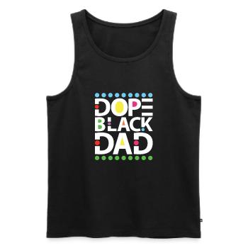Funny Dad Vathers Day Dad Schwarzer Vater Schwarze - Männer Premium Bio Tank Top - Schwarz - Vorne - AI Model Male 178 light (178cm)