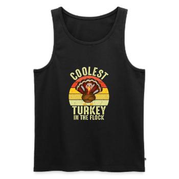 Coolste Türkei in den Herd -Kleinkind -Jungen Than - Männer Premium Bio Tank Top - Schwarz - Vorne - Michal (187cm)