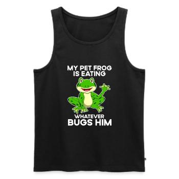 Frog catch 'toad hunting design for an ox fr - Men's Premium Organic Tank Top - black - Front - AI Model Male 178 light (178cm)