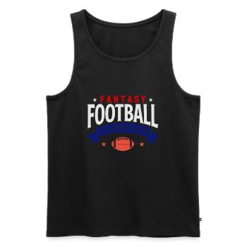 Fantasy -Fußball -Champion rot Weiß und Blau Desig - Männer Premium Bio Tank Top - Schwarz - Vorne - AI Model Male 178 light (178cm)