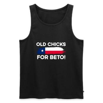 Design pour les amoureux Beto Flag Vintage Old Chick - Débardeur bio Premium Homme - noir - Devant - Michal (187cm)