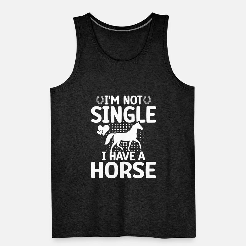 Ich bin nicht Single, ich habe ein Pferd Männer Premium Bio Tank Top