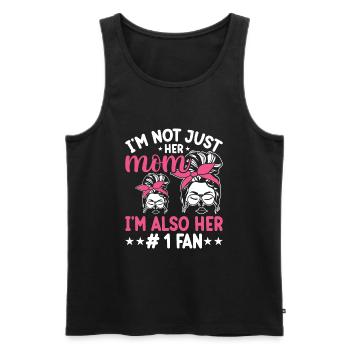 Ich bin nicht nur ihre Mutter, ich bin auch ihr Fa - Männer Premium Bio Tank Top - Schwarz - Vorne - Michal (187cm)