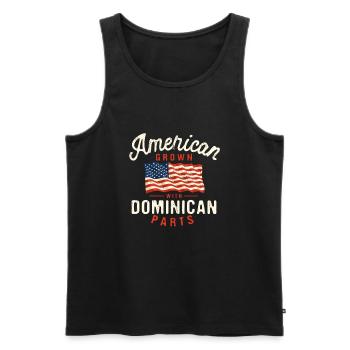 Les Américains cultivent avec des pièces dominicaines patr - Débardeur bio Premium Homme - noir - Devant - Michal (187cm)