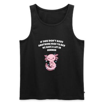 I do not like to say that we have a lot of - Men's Premium Organic Tank Top - black - Front - Michal (187cm)