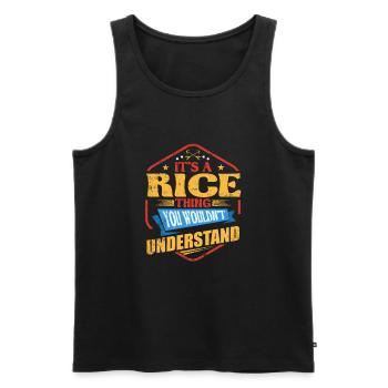 It's a rice thing funny last name humor Fami - Men's Premium Organic Tank Top - black - Front - Michal (187cm)