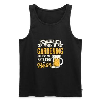 Ne me dérangez pas pendant que j’aime les amateurs de bière. - Débardeur bio Premium Homme - noir - Devant - Michal (187cm)