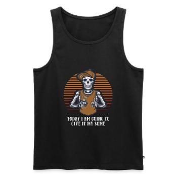 Heute werde ich ihm einen lustigen sarkastischen H - Männer Premium Bio Tank Top - Schwarz - Vorne - Michal (187cm)