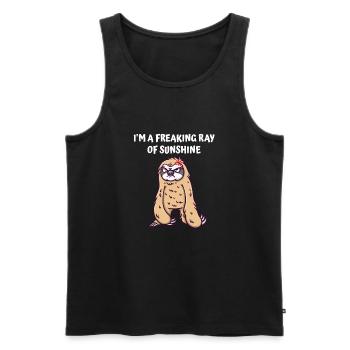 Ich bin ein verdammter Sonnenstrahl von lustigen s - Männer Premium Bio Tank Top - Schwarz - Vorne - Michal (187cm)