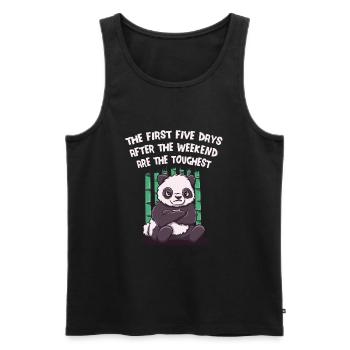 The first five days for the weekend are the h - Men's Premium Organic Tank Top - black - Front - Michal (187cm)