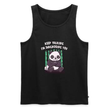Sprechen Sie weiter, ich diagnose Ihnen lustige sa - Männer Premium Bio Tank Top - Schwarz - Vorne - AI Model Male 178 light (178cm)