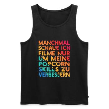 Filmspruch Filmfans Fun - Männer Premium Bio Tank Top - Schwarz - Vorne - Michal (187cm)