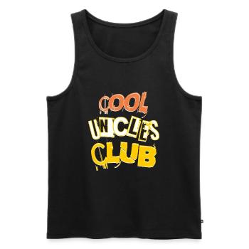 Cool Uncles Club Soon To Be Uncle Funny Saying - Men's Premium Organic Tank Top - black - Front - AI Model Male 178 light (178cm)