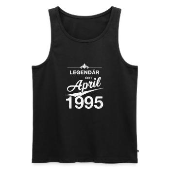 30th Birthday Legendary April 1995 Volume 95 - Men's Premium Organic Tank Top - black - Front - Michal (187cm)
