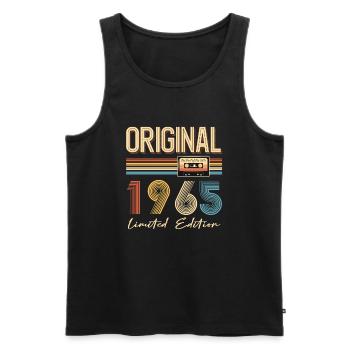 60th Birthday Original 1965 60 Years Old Gift - Men's Premium Organic Tank Top - black - Front - Michal (187cm)