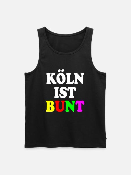 Köln ist bunt - Männer Premium Bio Tank Top - Schwarz