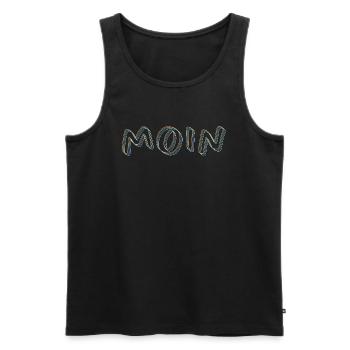 moin - Männer Premium Bio Tank Top - Schwarz - Vorne - Michal (187cm)