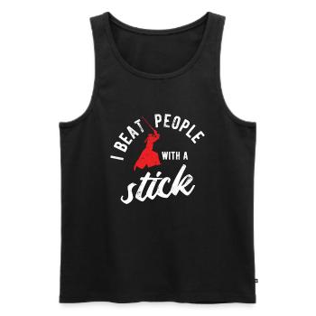 Japanischer Schwertkampf Kendo - Männer Premium Bio Tank Top - Schwarz - Vorne - Michal (187cm)