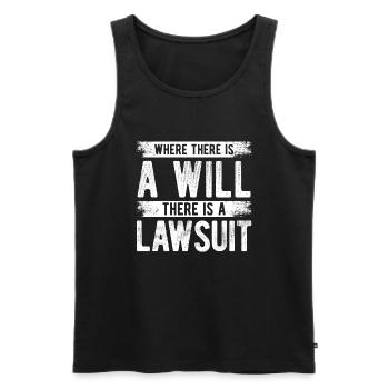 Richter Jurist Anwalt - Männer Premium Bio Tank Top - Schwarz - Vorne - Michal (187cm)