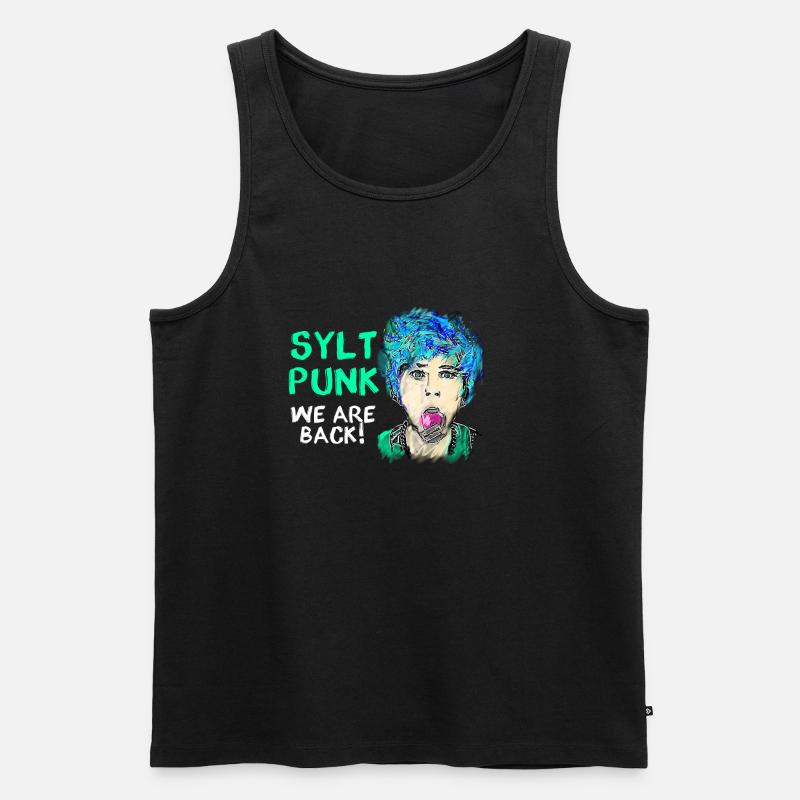 punks,sylt,ticket,punk,tauben,graffiti,sylt punk - Men's Premium Organic Tank Top - black