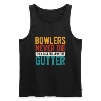 Bowling - Männer Premium Bio Tank Top - Schwarz - Vorne - Michal (187cm)
