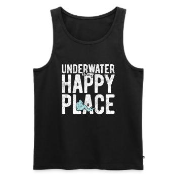 Apnoetaucher Freitaucher Taucher - Männer Premium Bio Tank Top - Schwarz - Vorne - AI Model Male 178 light (178cm)