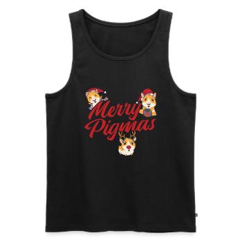 Nagetier Meerschwein Meerschweinchen - Männer Premium Bio Tank Top - Schwarz - Vorne - Michal (187cm)