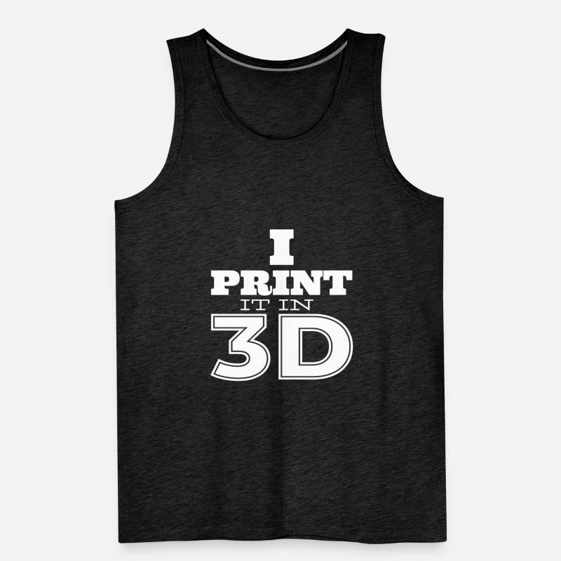 Impression 3D Imprimante 3D Impression d'impression 3D dans 3D Maker Débardeur bio Premium Homme