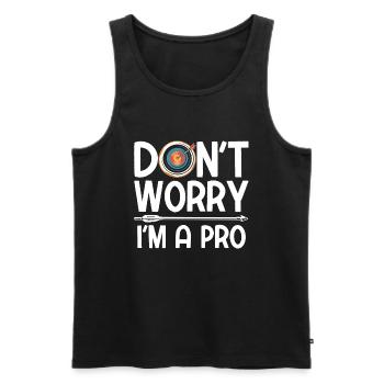 Bogenschießen Archery - Männer Premium Bio Tank Top - Schwarz - Vorne - AI Model Male 178 light (178cm)